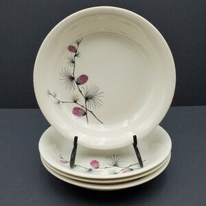 Canonsburg Pottery Allegheny Ware Wild Clover Soup Bowls Pasta Bowls